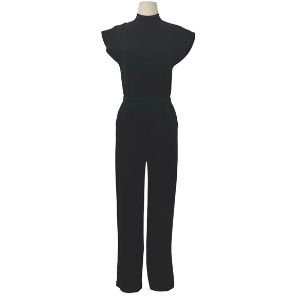 St. John Knit Jumpsuit Wool Blend High Neck Vintage Black...